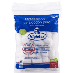 ALGODON MOTAS BLANCAS X35g