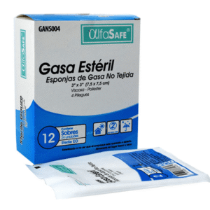 GASA ESTERIL 7.5X7.5 X 5 PLIEGUES