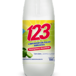 LIMPIADOR ABRASIVO 123 LIMON X 500 GR